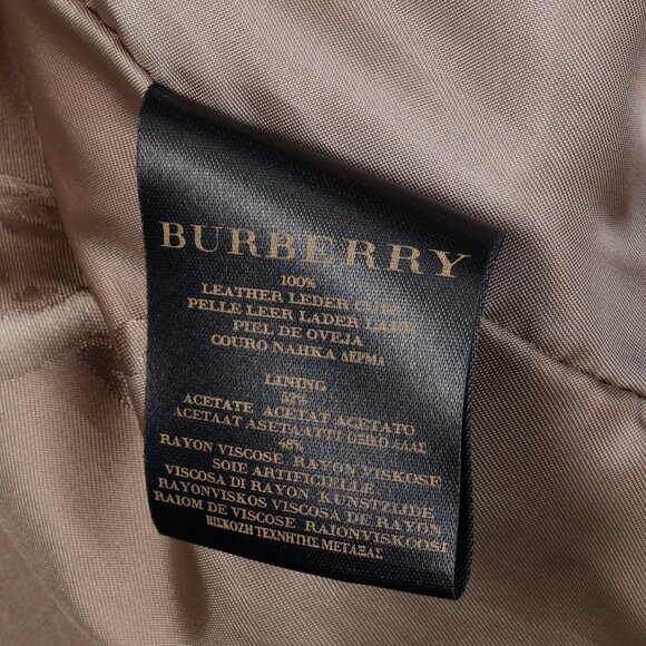 Burberry Taupe Grey Brown Leather Moto Trench Coat - Picture 12 of 13